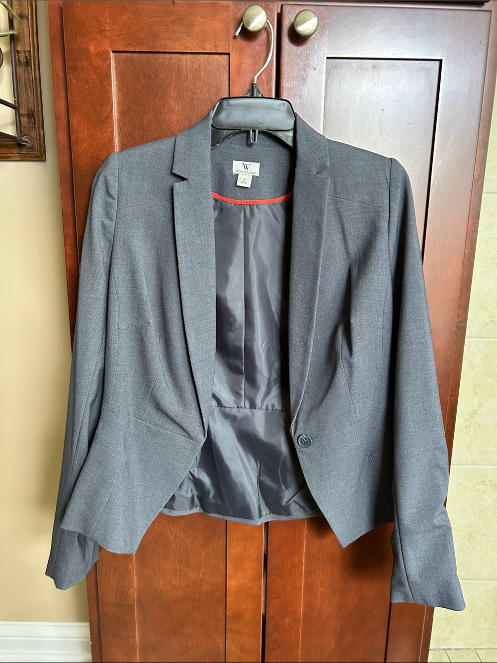 Worthington Gray Women's Tailored Suit Blazer- 4